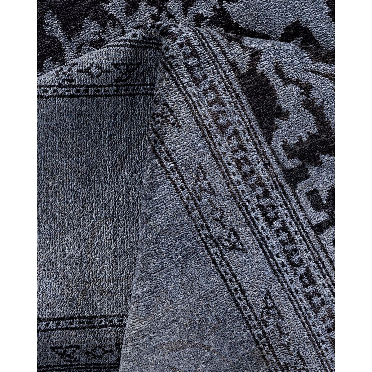 Vibrance, One-of-a-Kind Handmade Area Rug - Black, 8' 0" x 10' 1" - 8' 0" x 10' 1"