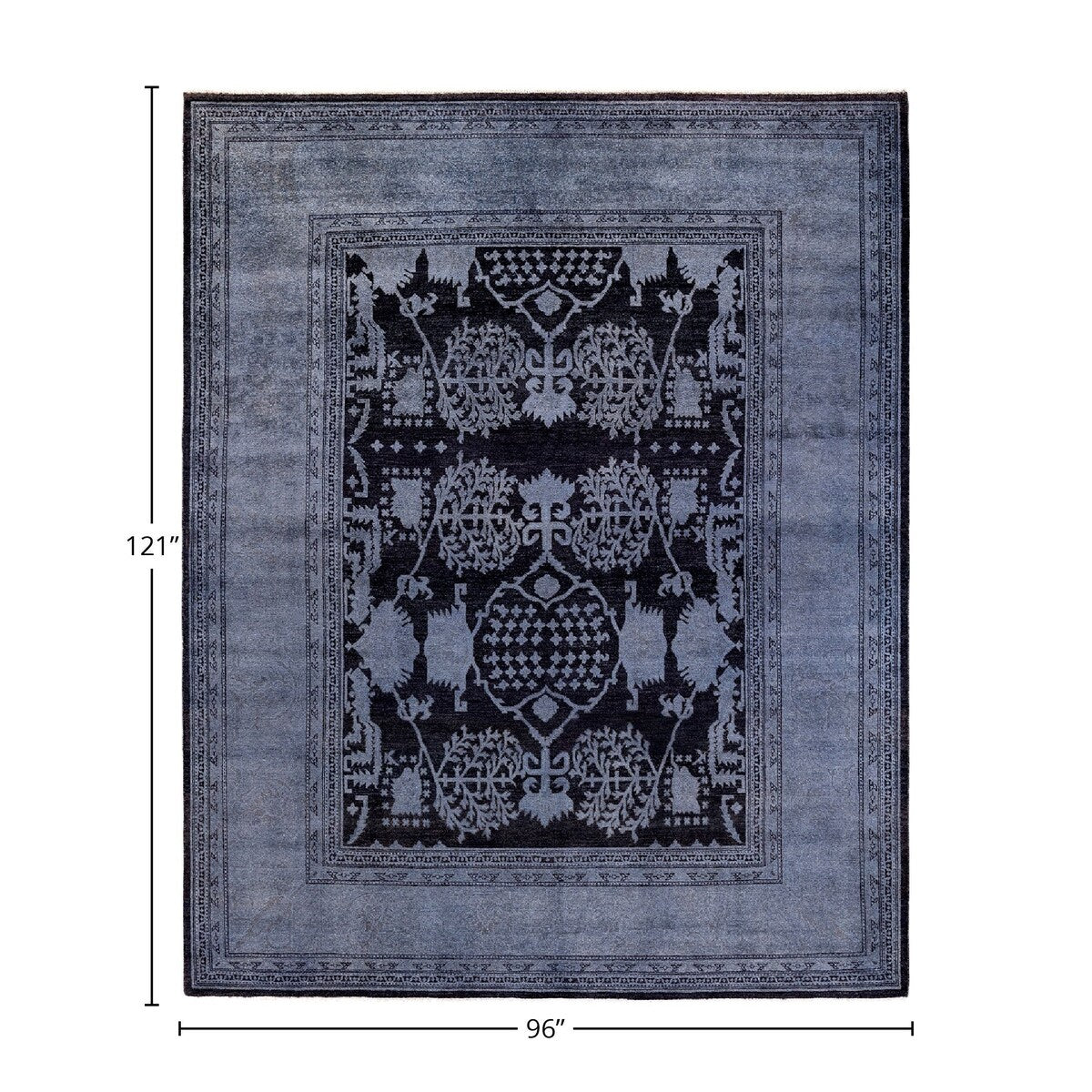 Vibrance, One-of-a-Kind Handmade Area Rug - Black, 8' 0" x 10' 1" - 8' 0" x 10' 1"