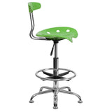 Vibrant Chrome Tractor Seat Drafting Stool