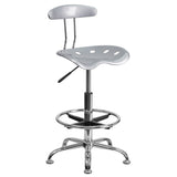 Vibrant Chrome Tractor Seat Drafting Stool