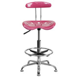 Vibrant Chrome Tractor Seat Drafting Stool