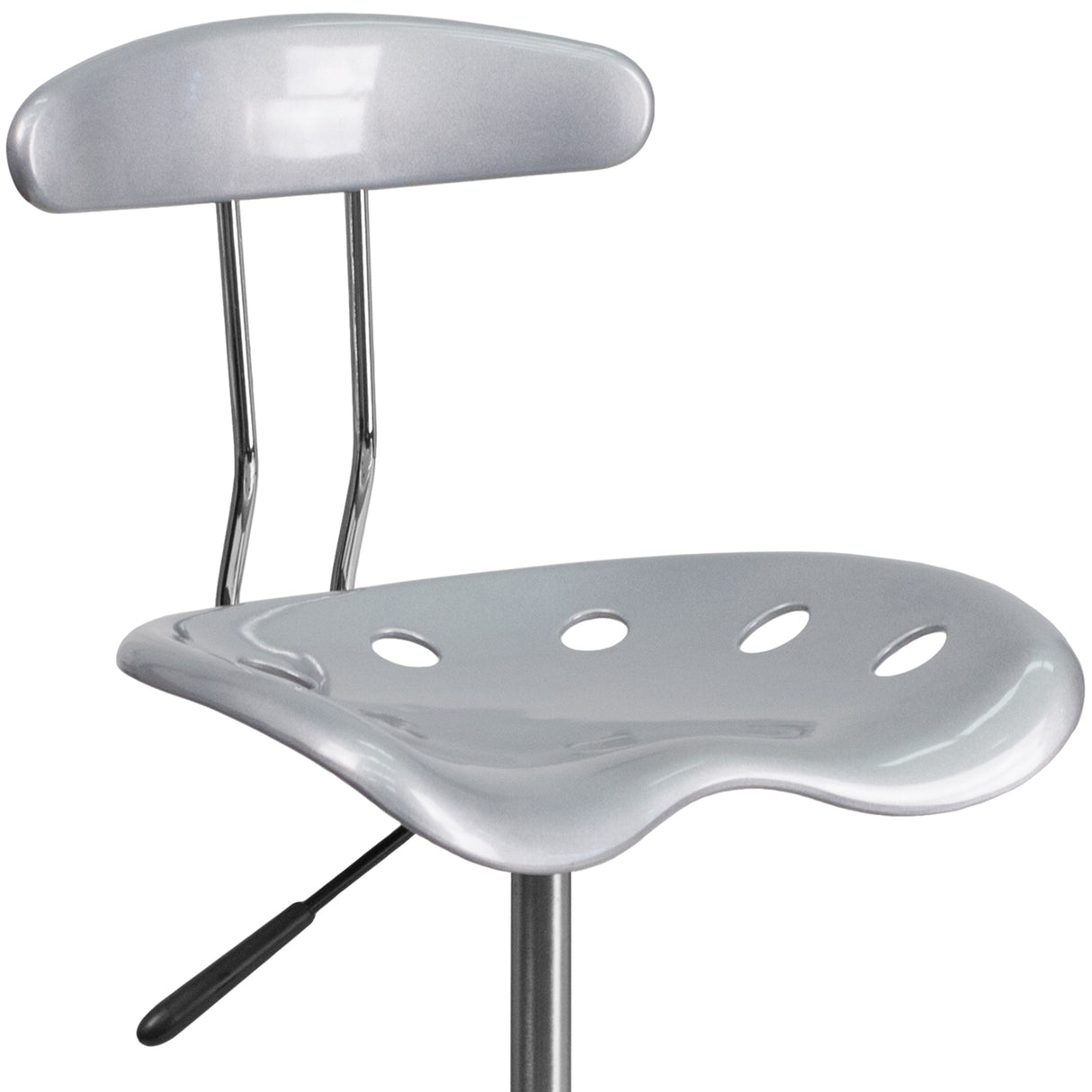 Vibrant Chrome Tractor Seat Drafting Stool