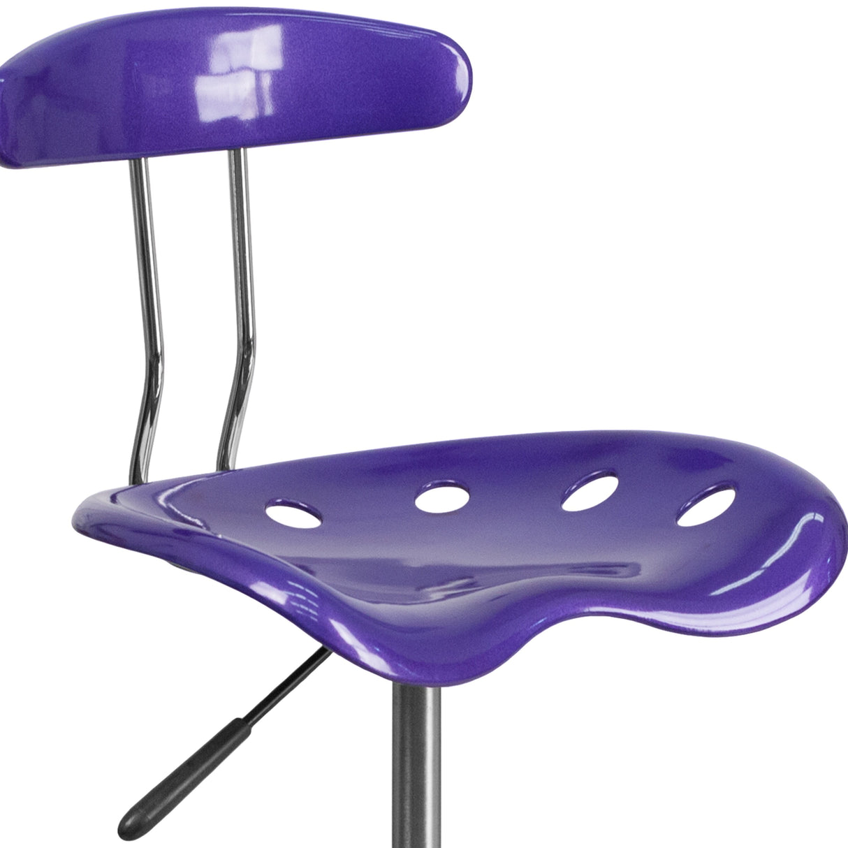 Vibrant Chrome Tractor Seat Drafting Stool
