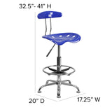 Vibrant Chrome Tractor Seat Drafting Stool