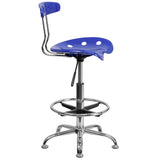Vibrant Chrome Tractor Seat Drafting Stool