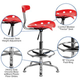 Vibrant Chrome Tractor Seat Drafting Stool