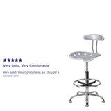 Vibrant Chrome Tractor Seat Drafting Stool