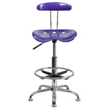 Vibrant Chrome Tractor Seat Drafting Stool
