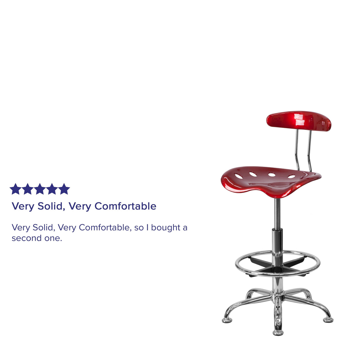 Vibrant Chrome Tractor Seat Drafting Stool