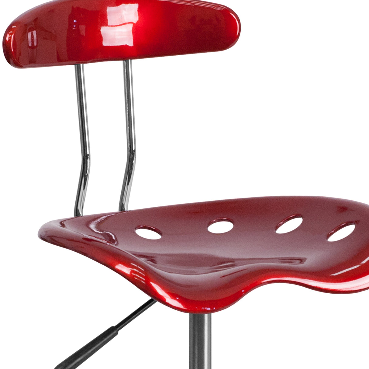 Vibrant Chrome Tractor Seat Drafting Stool