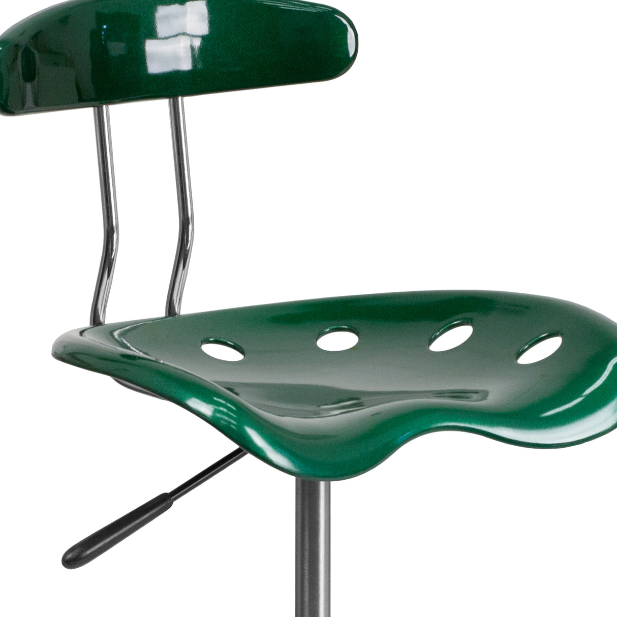 Vibrant Chrome Tractor Seat Drafting Stool