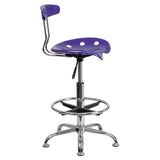 Vibrant Chrome Tractor Seat Drafting Stool