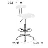 Vibrant Chrome Tractor Seat Drafting Stool