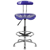 Vibrant Chrome Tractor Seat Drafting Stool