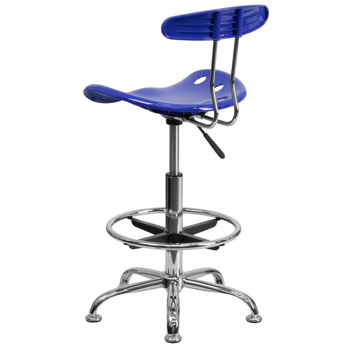 Vibrant Chrome Tractor Seat Drafting Stool