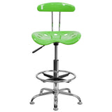 Vibrant Chrome Tractor Seat Drafting Stool