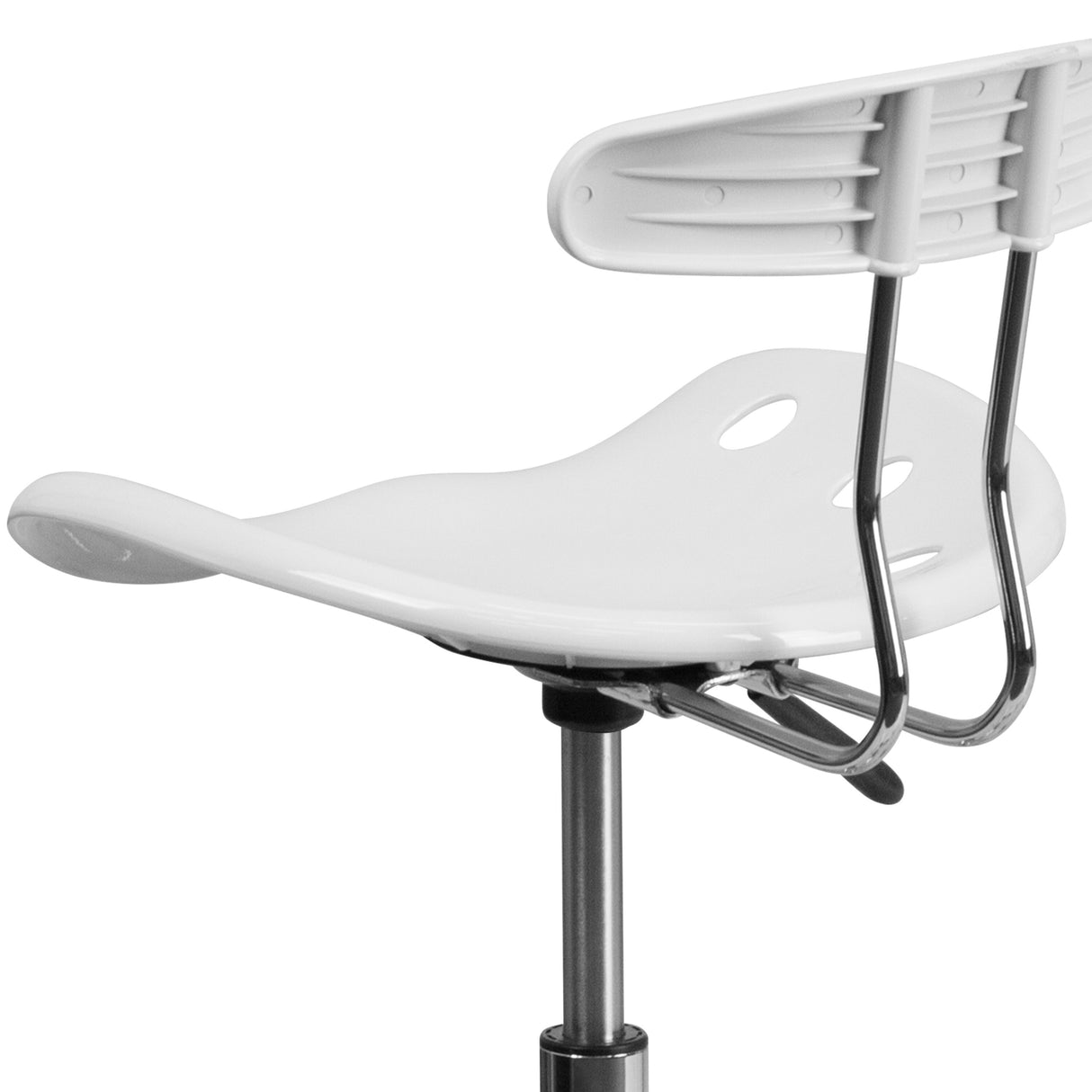 Vibrant Chrome Tractor Seat Drafting Stool