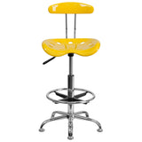 Vibrant Chrome Tractor Seat Drafting Stool