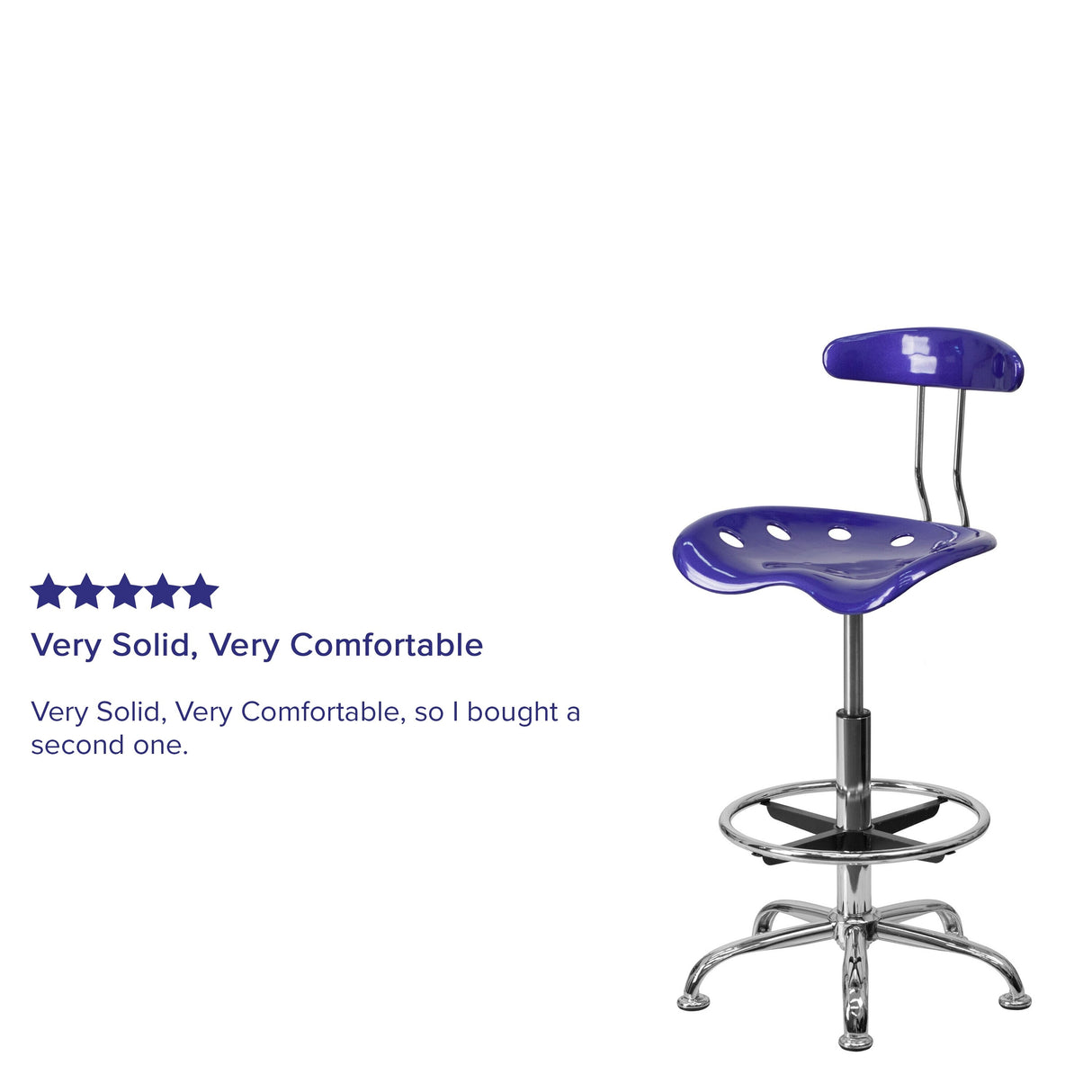 Vibrant Chrome Tractor Seat Drafting Stool