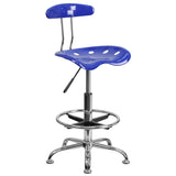 Vibrant Chrome Tractor Seat Drafting Stool