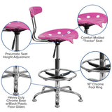 Vibrant Chrome Tractor Seat Drafting Stool