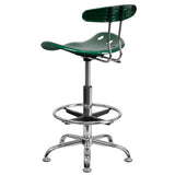Vibrant Chrome Tractor Seat Drafting Stool