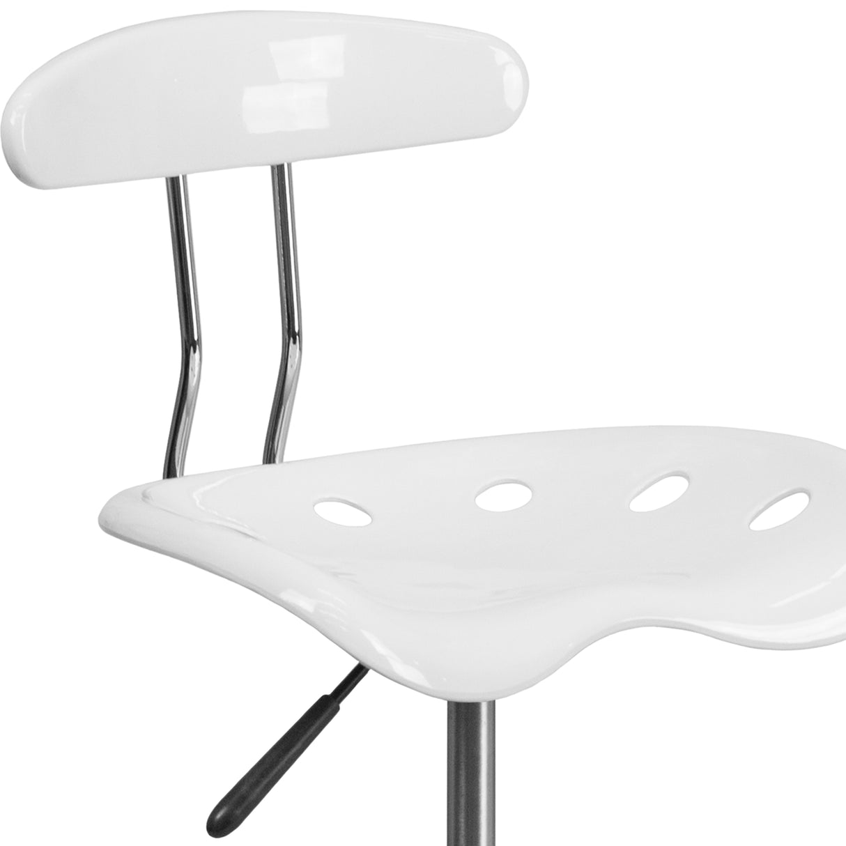 Vibrant Chrome Tractor Seat Drafting Stool
