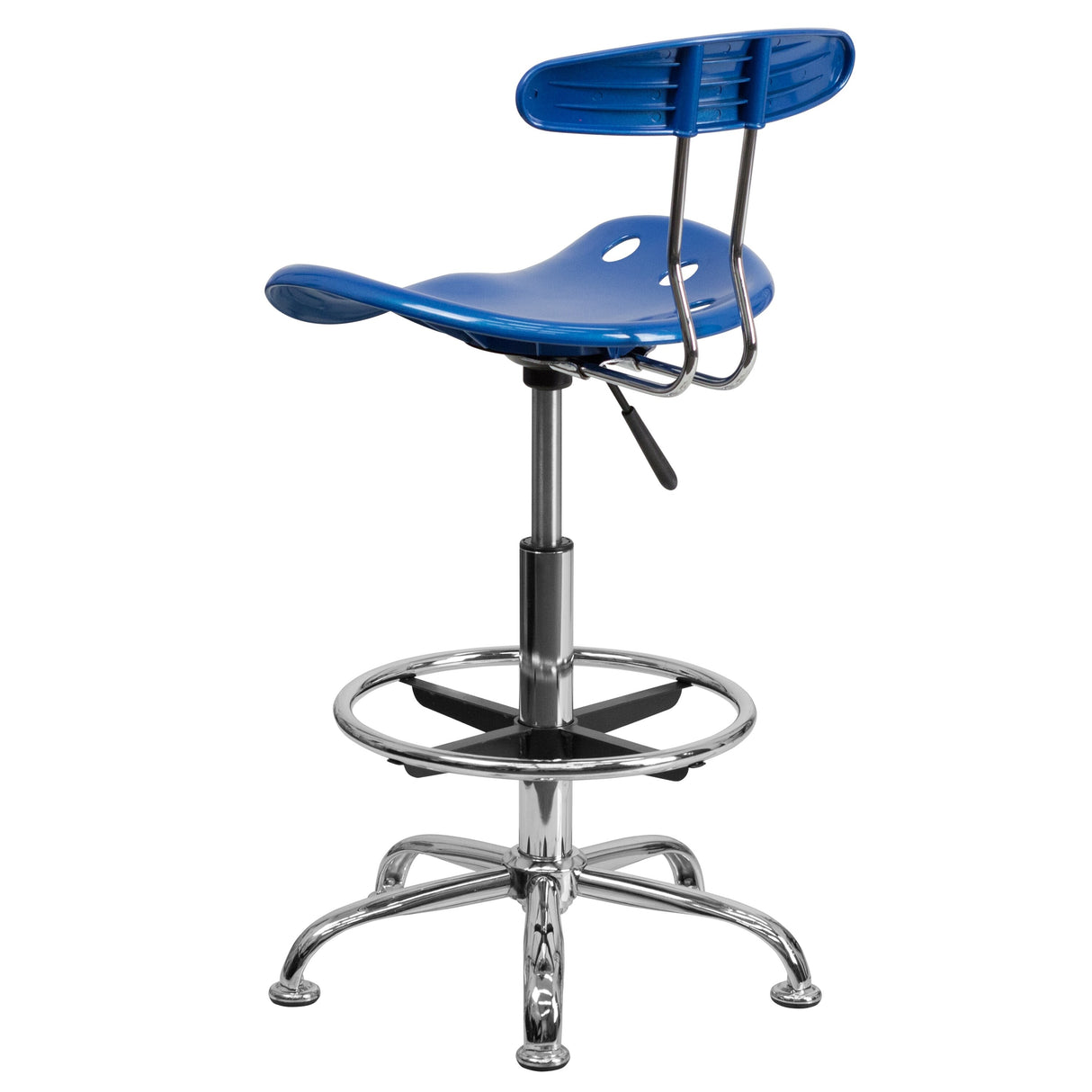 Vibrant Chrome Tractor Seat Drafting Stool