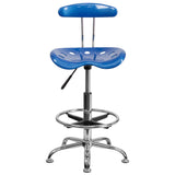Vibrant Chrome Tractor Seat Drafting Stool