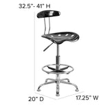 Vibrant Chrome Tractor Seat Drafting Stool