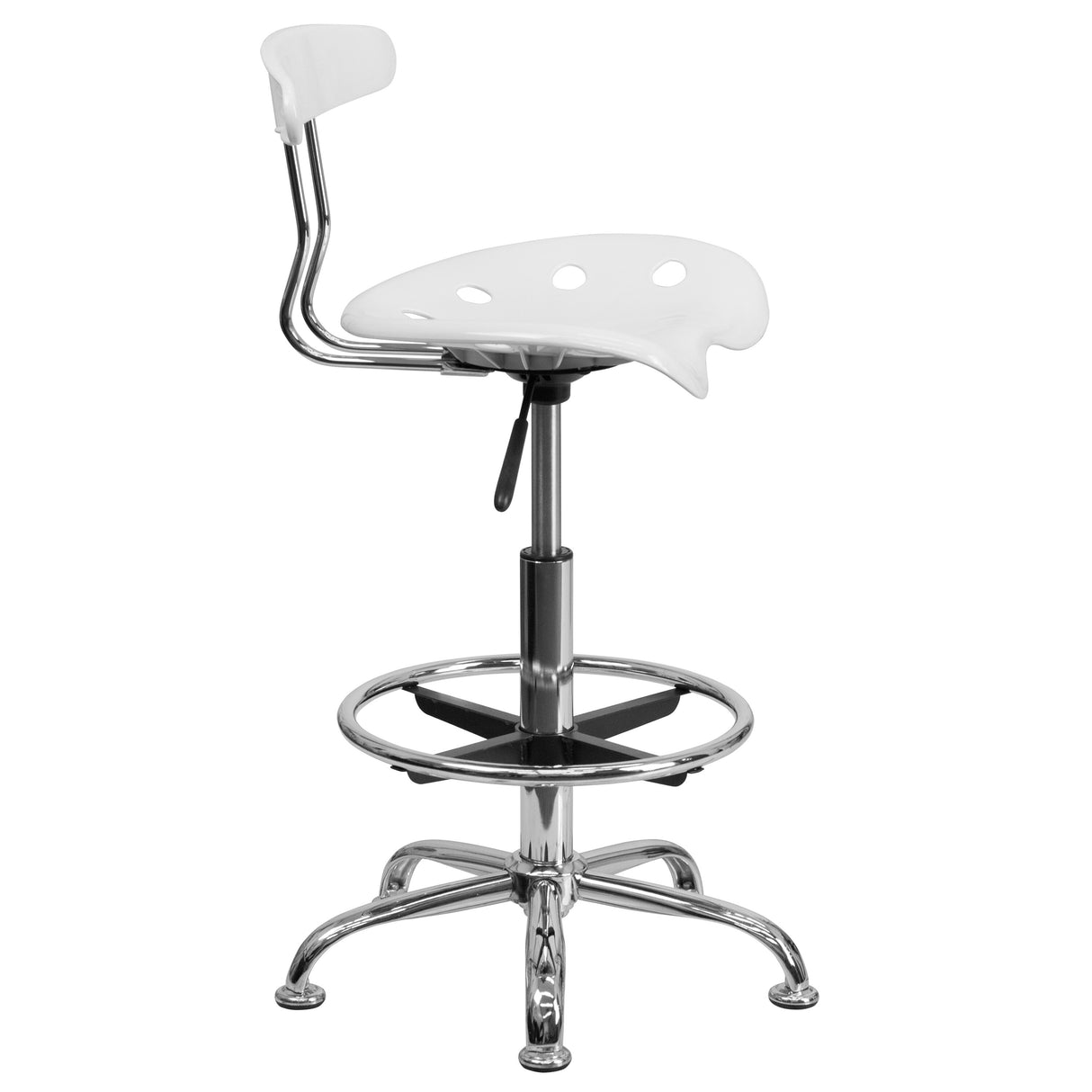 Vibrant Chrome Tractor Seat Drafting Stool