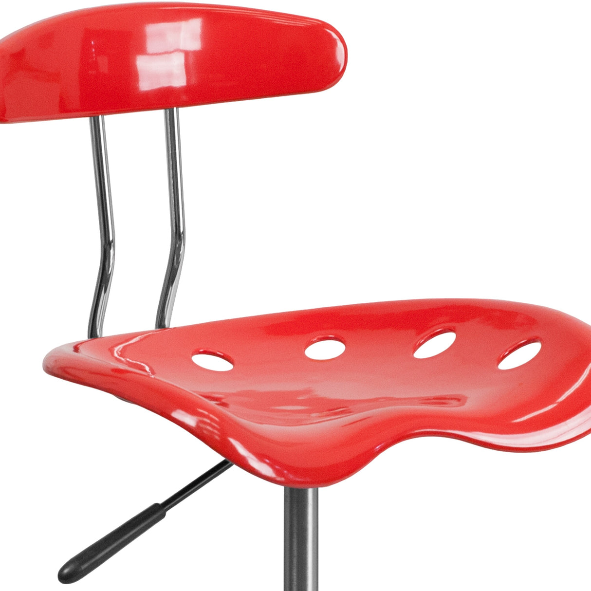 Vibrant Chrome Tractor Seat Drafting Stool