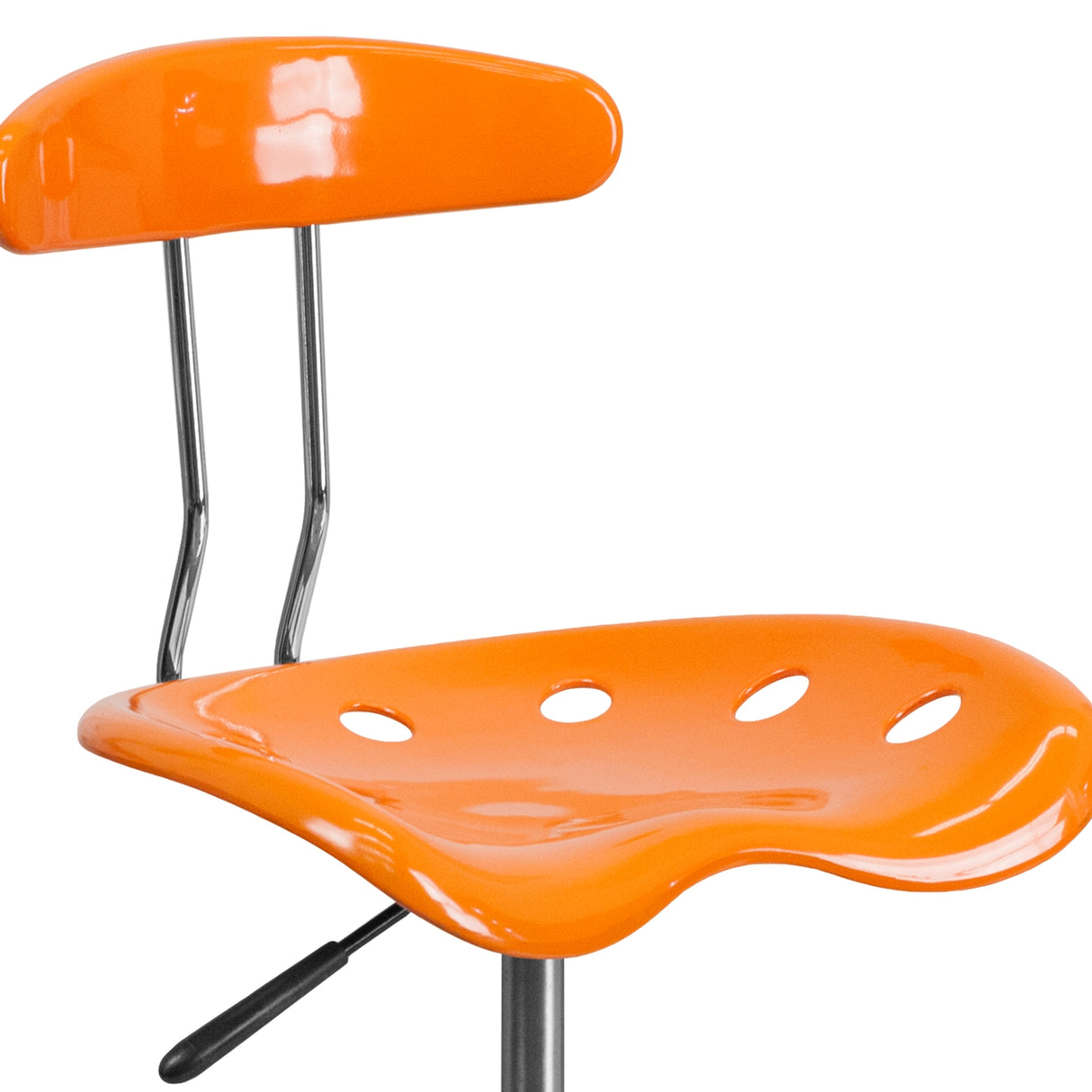 Vibrant Chrome Tractor Seat Drafting Stool