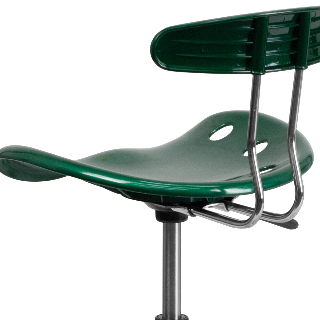 Vibrant Chrome Tractor Seat Drafting Stool