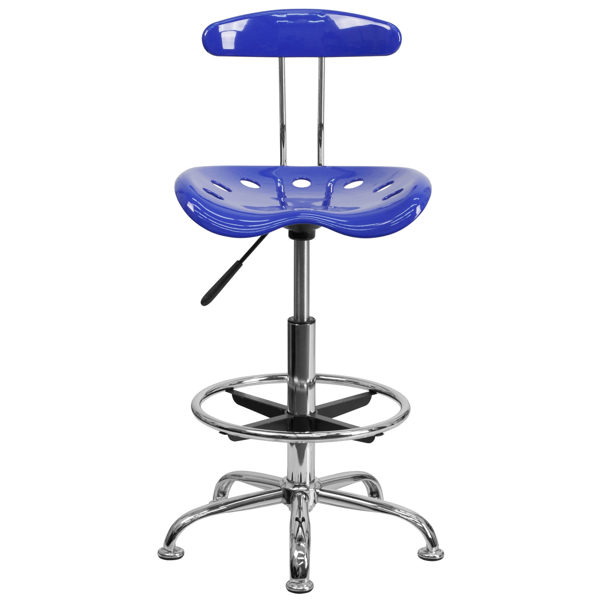 Vibrant Chrome Tractor Seat Drafting Stool