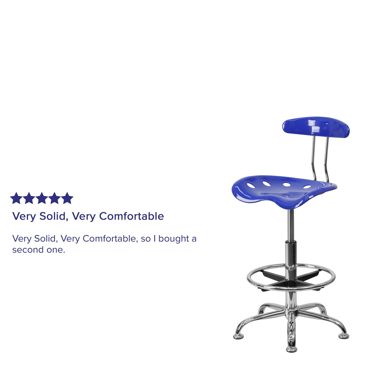 Vibrant Chrome Tractor Seat Drafting Stool