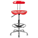 Vibrant Chrome Tractor Seat Drafting Stool