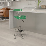 Vibrant Chrome Tractor Seat Drafting Stool