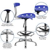 Vibrant Chrome Tractor Seat Drafting Stool