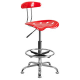 Vibrant Chrome Tractor Seat Drafting Stool