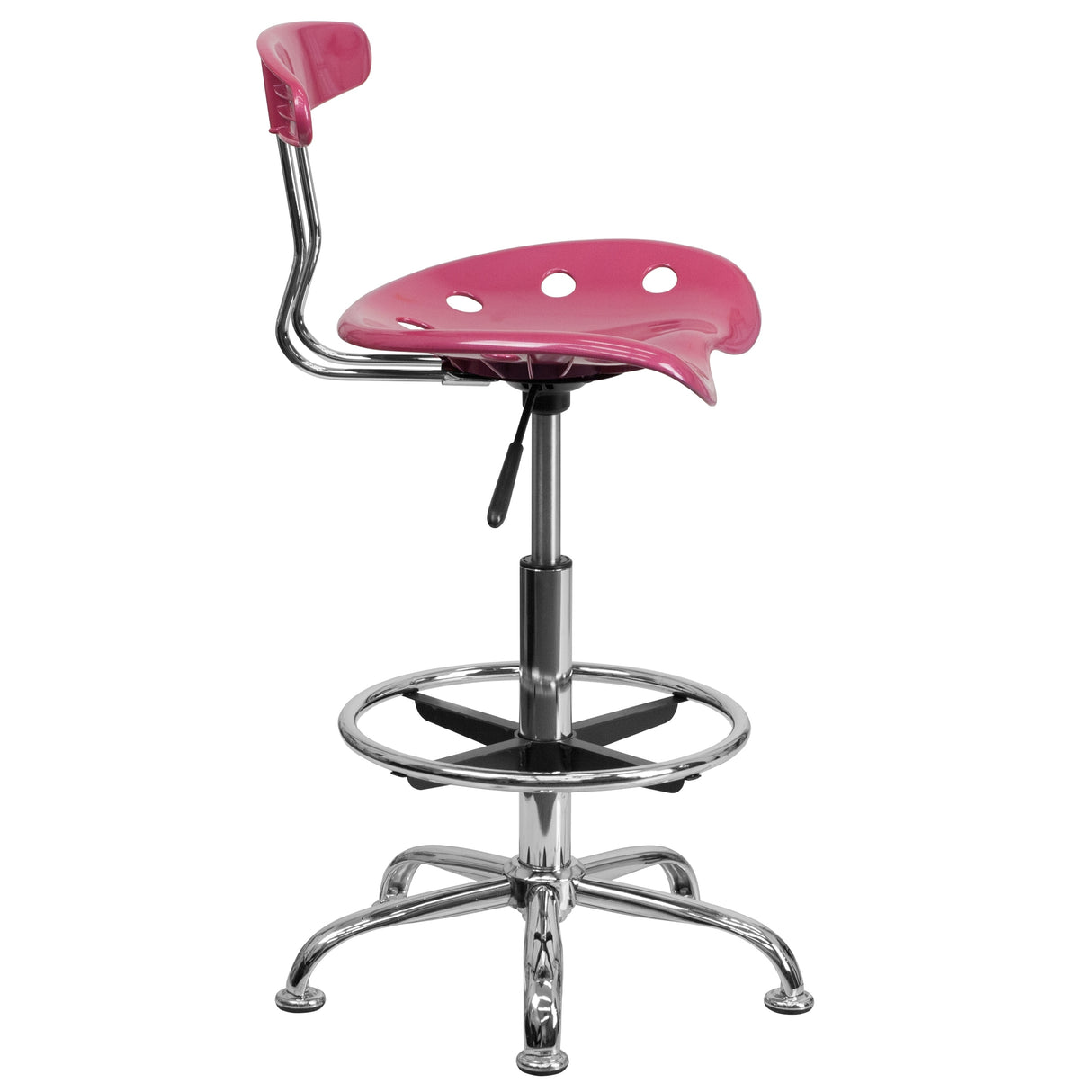 Vibrant Chrome Tractor Seat Drafting Stool