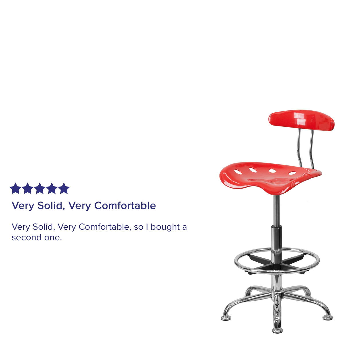 Vibrant Chrome Tractor Seat Drafting Stool