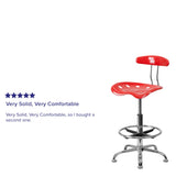 Vibrant Chrome Tractor Seat Drafting Stool