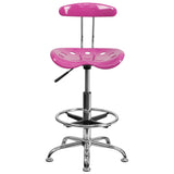 Vibrant Chrome Tractor Seat Drafting Stool