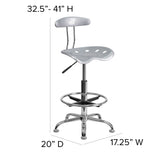 Vibrant Chrome Tractor Seat Drafting Stool
