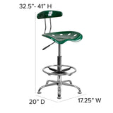 Vibrant Chrome Tractor Seat Drafting Stool