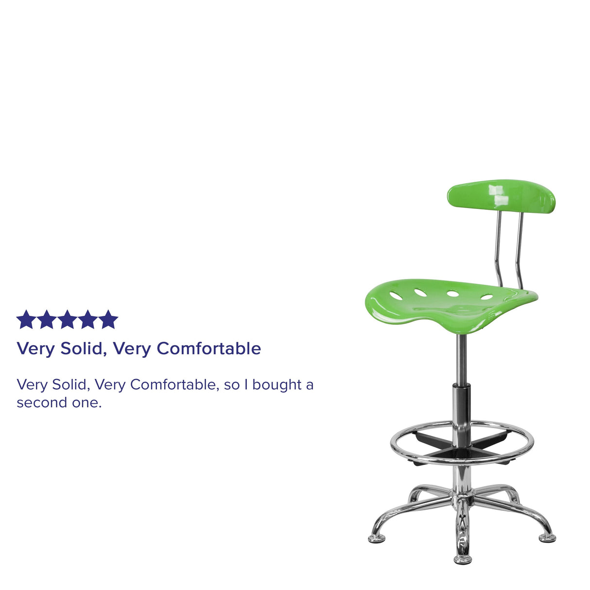 Vibrant Chrome Tractor Seat Drafting Stool