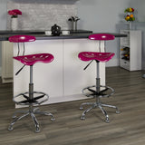 Vibrant Chrome Tractor Seat Drafting Stool