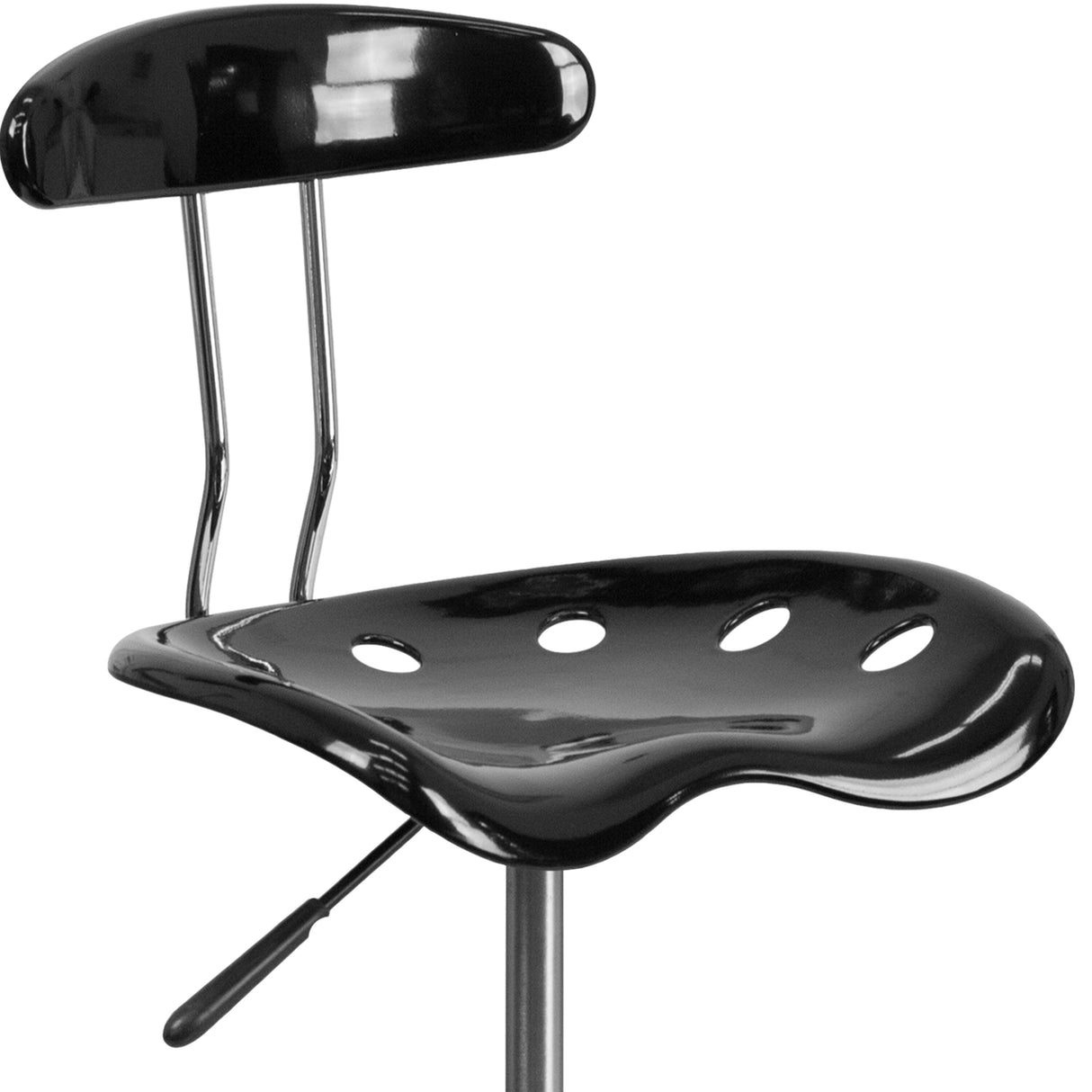 Vibrant Chrome Tractor Seat Drafting Stool