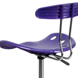 Vibrant Chrome Tractor Seat Drafting Stool